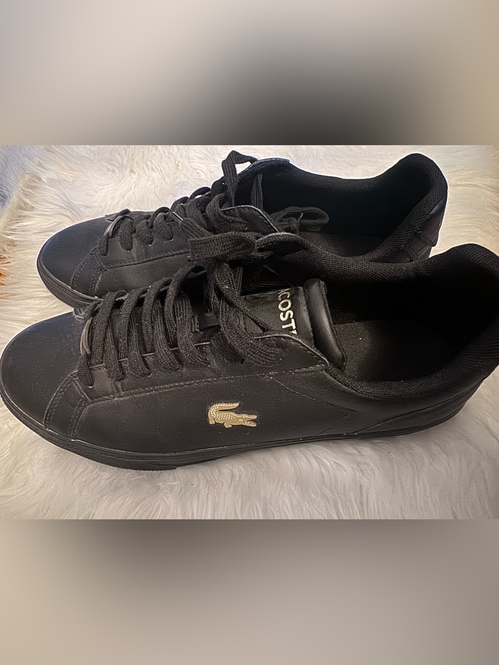 Lacoste Black Leather Sneakers